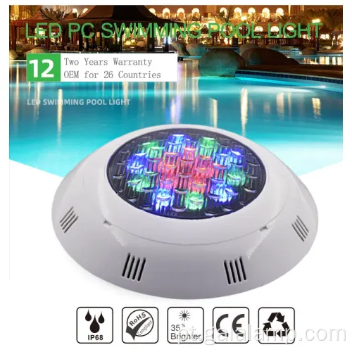 Luzes de parede da piscina LED com iluminação de arco -íris à prova d'água